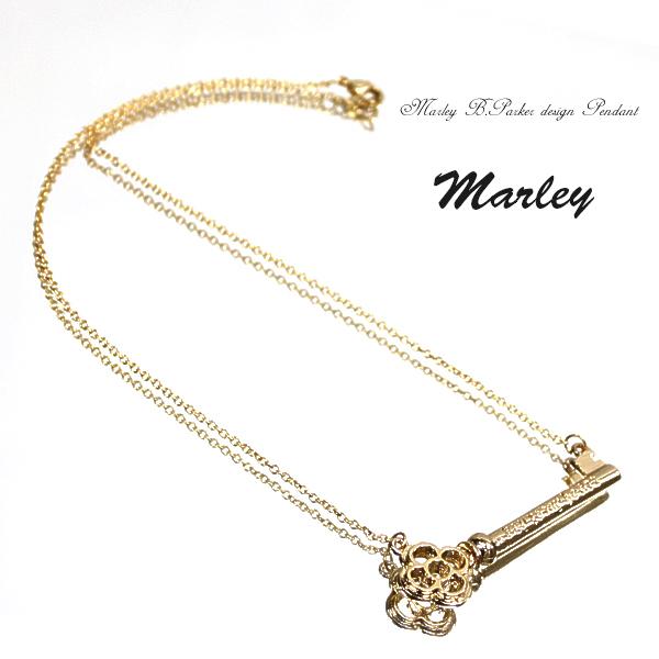 �y�l�R�|�X��:3�_�܂ŁzLA���A�������荢��yMarley B.Parker�zKEY TO MY HEART IN GOLD PENDANT ���f�B�[�X �l�b�N���X��