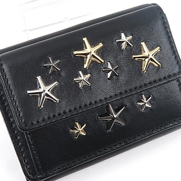 激安通販の Jimmy Choo ジミーチュウ Nemo ネモ 三つ折り財布 スタースタッズ ミニ財布 メール便無料