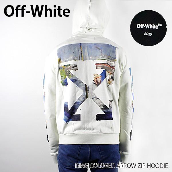 Off-White オフホワイト DIAG COLORED ARROW ZIP HOODIE ダイアグ