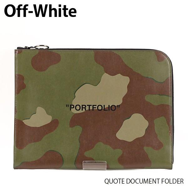 Off-White �I�t�z���C�g QUOTE DOCUMENT FOLDER-�N�I�[�g �h�L�������g �z���_�[ �N���b�`�o�b�O OMNA053R19853023