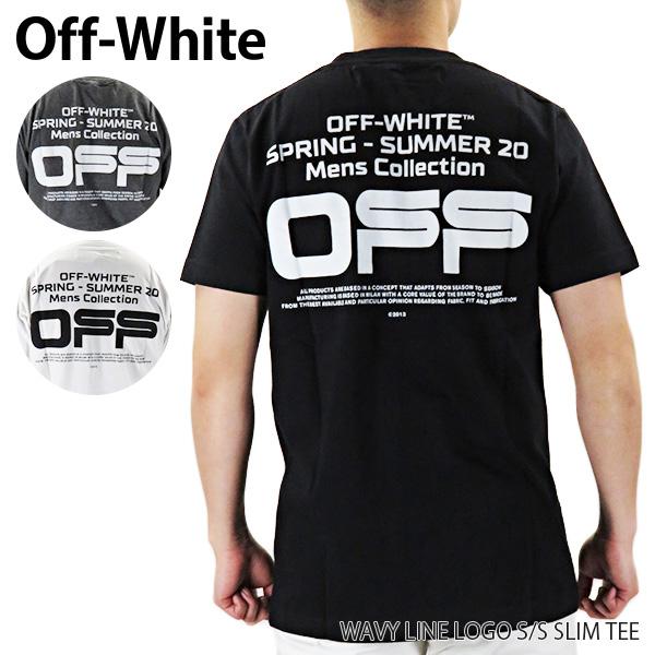 off white 【2020SS】Off-White オフホワイト WAVY LINE LOGO S/S SLIM 