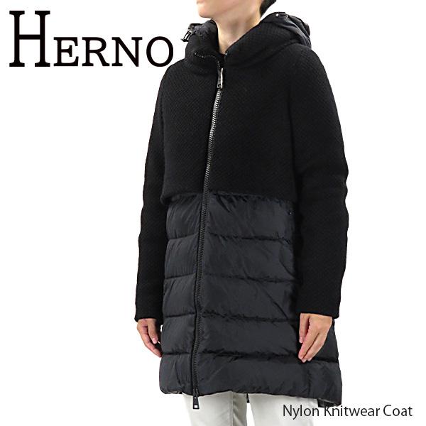HERNO ヘルノ Nylon Knitwear Coat PI0822D 33220 9300 ナイロン 
