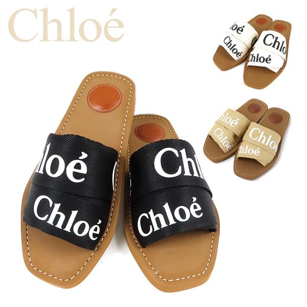 Chloe（クロエ） WOODY LOGO Flat mules ウッディ ロゴ サンダル
