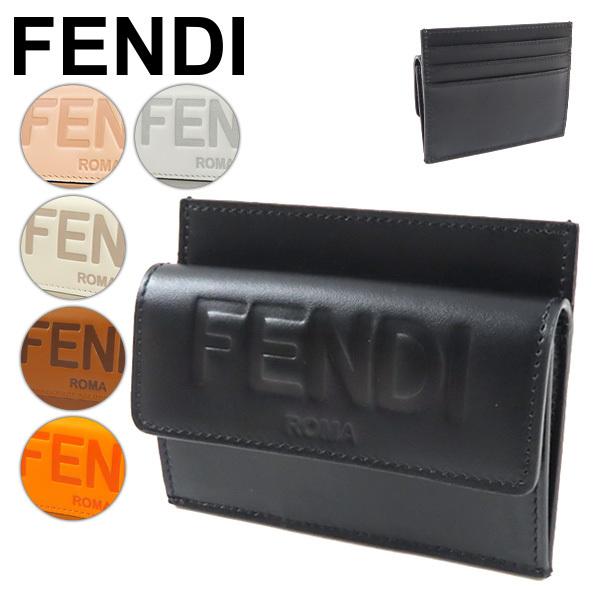 FENDI フェンディ ROMA Leather Card Holder ローマ レザーカードホルダー カードケース クレジットカードケース ロゴ  レディース 8M0423 AAYZ F0KUR F1DZH