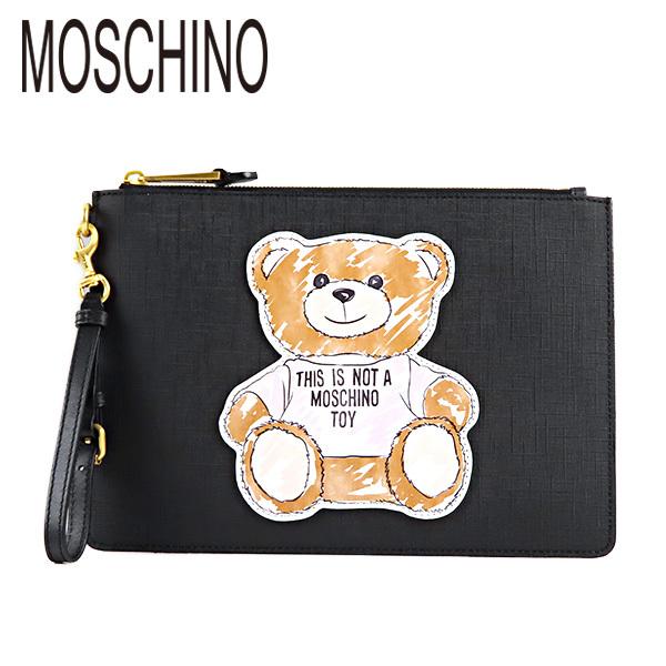 MOSCHINO モスキーノ Clutch Bag A84448210 2555 クラッチバッグ ロゴ 
