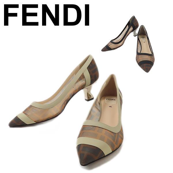FENDI フェンディ Colibri Leather Mesh Pumps 8I6805 AK11 F0VAV