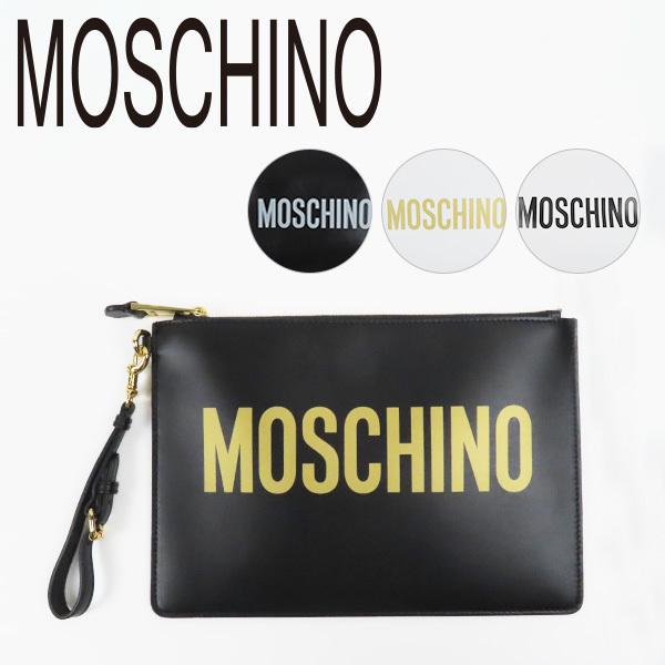 MOSCHINO モスキーノ Logo Print Clutch Bag A84058001 1001