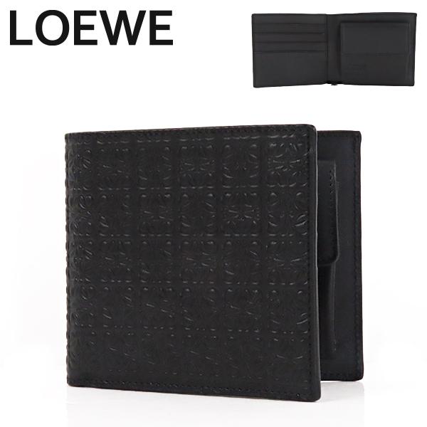 ロエベ 二つ折り財布 リピート アナグラム ブラック メンズ LOEWE