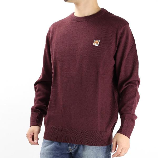 Maison Kitsune フォックスヘッドパッチセーター MAISON KITSUNE（メゾン キツネ） FOX HEAD PATCH CREW NACK KNIT