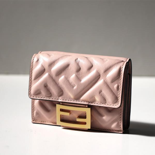 FENDI（フェンディ） 三つ折り財布 バゲット マイクロ 小銭入れ付き FF
