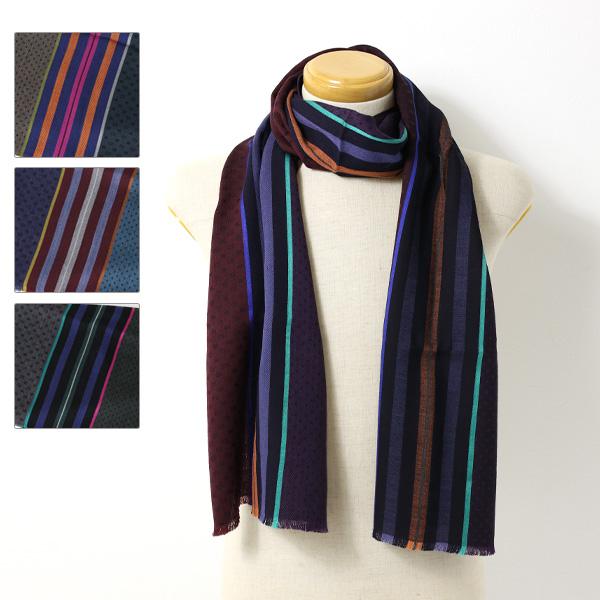 Paul Smith（ポール・スミス） Mixed Panel Jacquard Silk Mix Scarf