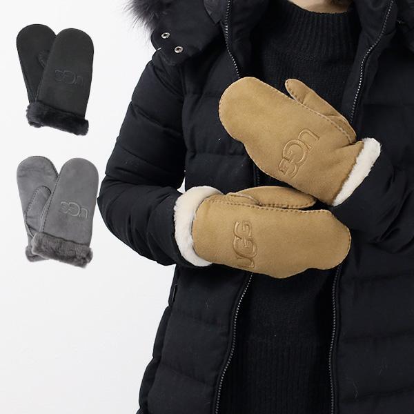 UGG（アグ） W SHEEPSKIN EMBROIDERED MITTEN 手袋 ミトン グローブ
