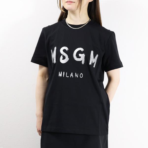 MSGM エムエスジーエム Tシャツ 半袖 ロゴT コットン レディース 3441 