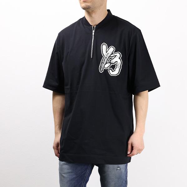 【新品未使用】Y-3 23SS HZ SS TEE H44812 LaG Y-3 ワイスリー HZ SS TEE Tシャツ 半袖 ハーフジップ ロゴT ルーズ