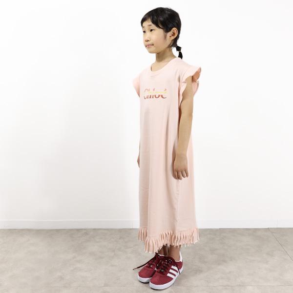 Chloe クロエ Fringe Frill Dress ワンピース フレンチスリーブ ロゴ 