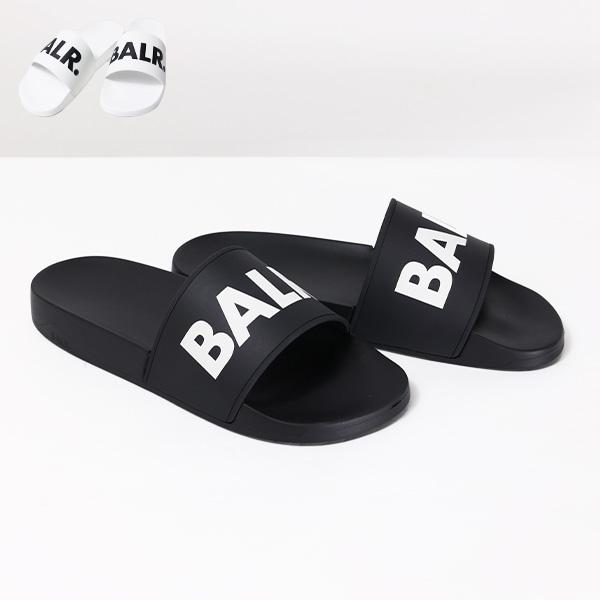 BALR. ホワイト ロゴ スライドサンダル BALR. ボーラー サンダル CLASSIC BRAND SLIDE スライドサンダル