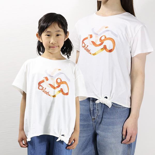 Chloe（クロエ） Cropped T-Shirts Tシャツ 半袖 ロゴ クルーネック