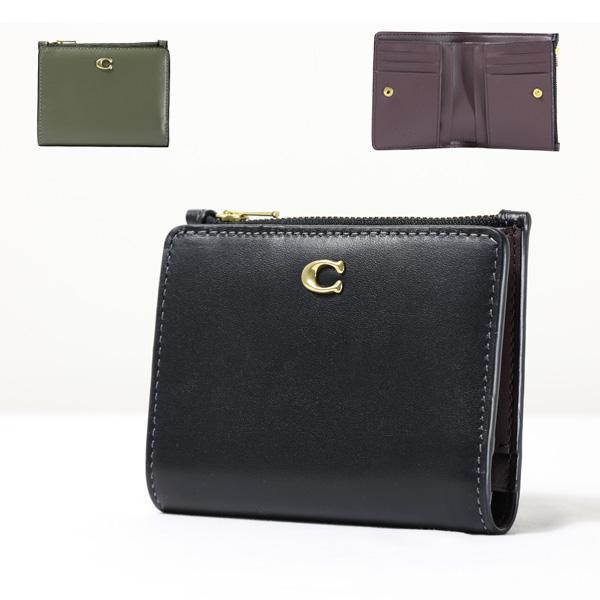 COACH コーチ 二つ折り財布 折りたたみ財布 小銭入れあり レザー ロゴ 