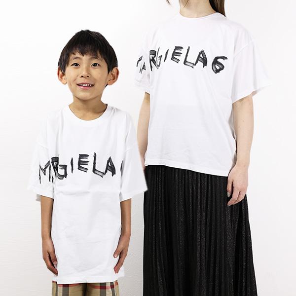 【中古】エムエムシックス メゾンマルジェラ ロゴショートスリーブTシャツ カットソー 半袖 クルーネック XS 白 MM6 エムエムシックス Tシャツ 半袖 クルーネック ショートスリーブ