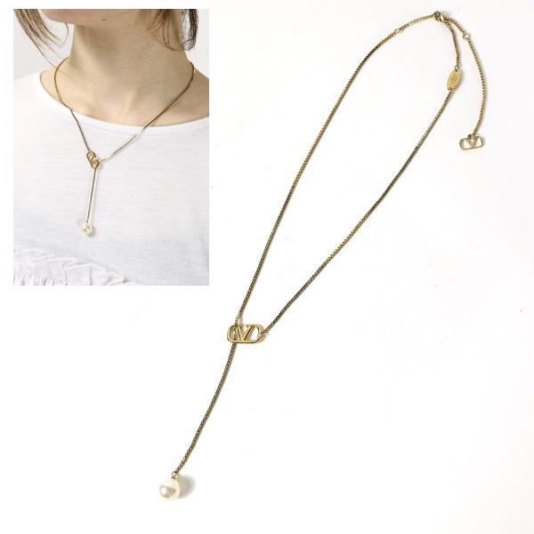 VALENTINO ヴァレンティノ V Logo Pearl Necklace アクセサリー VALENTINO ヴァレンティノ V Logo Pearl Necklace アクセサリー
