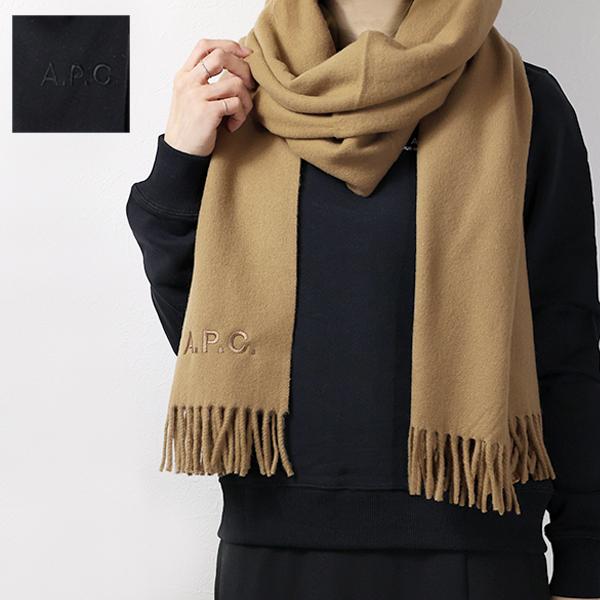 ストール　alice auaa アリスアウアア　定番ガーゼ　ショール　マフラー A.P.C.（アーペーセー） Alix WOOL SCARF マフラー ストール ロゴ刺繍