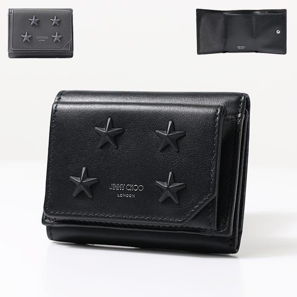 JIMMY CHOO ジミーチュウ BEALE 三つ折り財布 ミニ財布 財布 スタッズ  