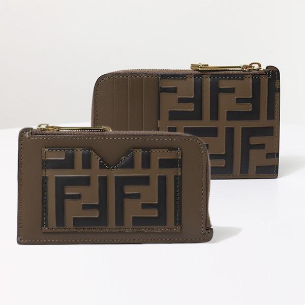 ［値下げ］FENDI フラグメントケース コインケース カードケース ミニ財布 FENDI フェンディ FFロゴ 8M0489 ダイヤモンド カードケース