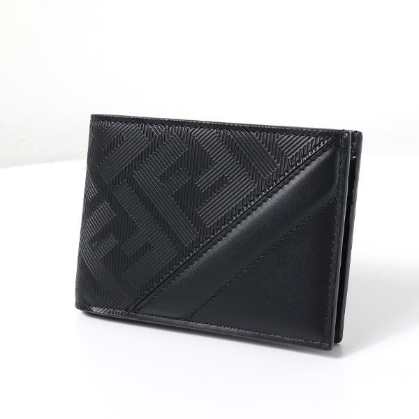 新品未使用　正規品　FENDI 二つ折り財布 FF ロゴ ズッカ柄 ブラック FENDI（フェンディ） フェンディシャドー ダイアゴナル 二つ折り財布