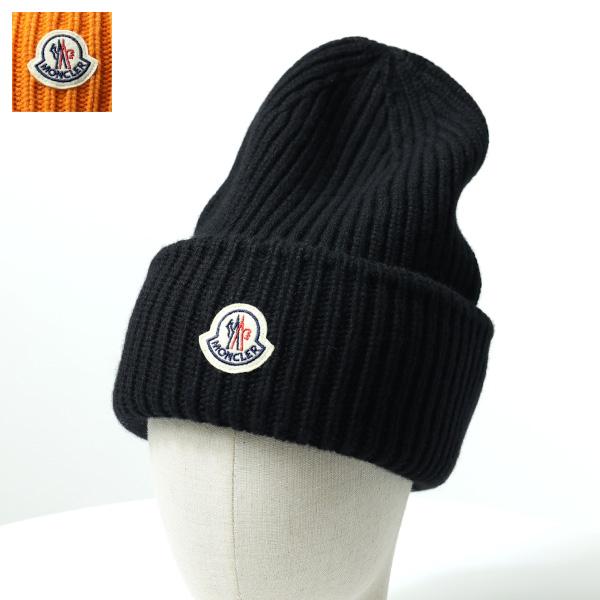 モンクレール　MONCLER ニット帽　ビーニー　黒 MONCLER（モンクレール） HAT ニット帽 ビーニー ニットキャップ 帽子