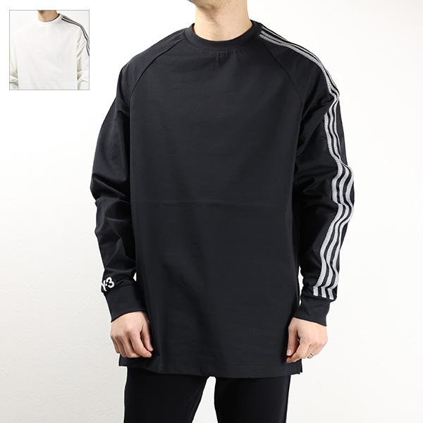 Y-3 ワイスリー 3-STRIPES LONG-SLEEVE TOP Tシャツ 長袖 クルー Y-3 ワイスリー 3-STRIPES LONG-SLEEVE TOP Tシャツ 長袖 クルー