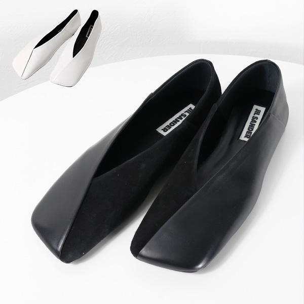JIL SANDER Jil Sander ジルサンダー Square Toe Leather Ballet