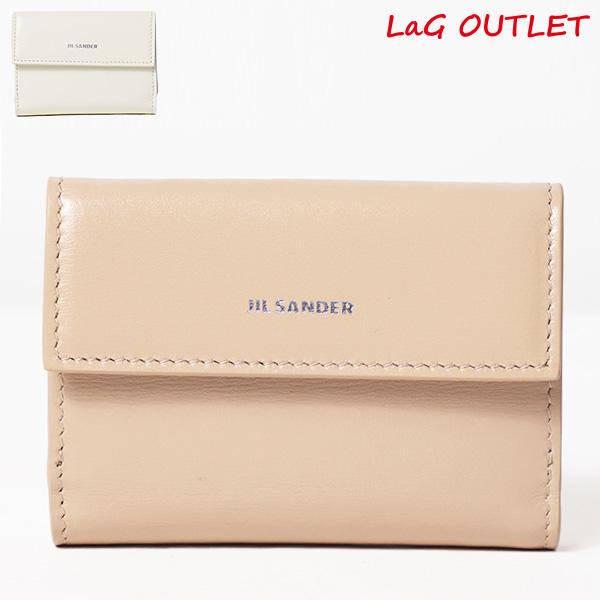 Jil Sander ジルサンダー ミニウォレット 三つ折りサイフベージュ JIL SANDER（ジルサンダー） 【LaGアウトレット】 ジルサンダー三