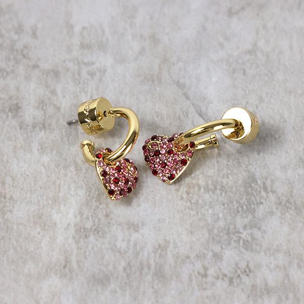 COACH（コーチ） Pave Heart Huggie Earrings 37460453 ハギーピアス