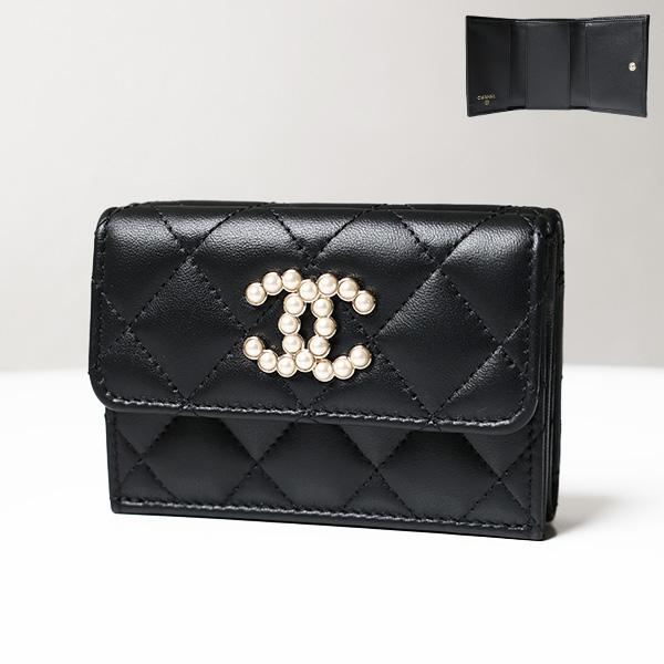 CHANEL（シャネル） Pearl CC Small Flap Wallet 三つ折り財布 ミニ