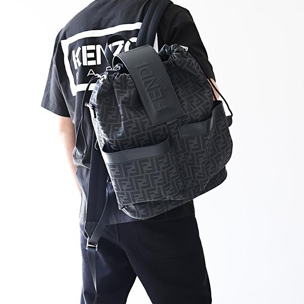 FENDI フェンディ FF Jacquard Fendi Strike Medium Backpack FF FENDI フェンディ FF Jacquard Fendi Strike Medium Backpack FF
