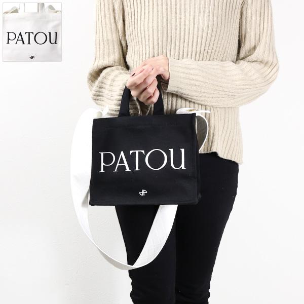 美品♡PATOU パトゥ スモールトートバッグ ショルダーバッグ コットン 黒 Patou パトゥ Small Canvas Tote Bag トートバッグ ショルダーバッグ