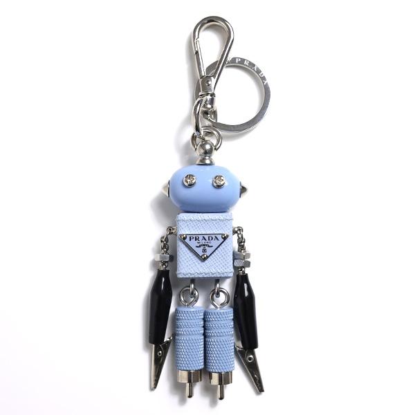 PRADA（プラダ） Saffiano Leather Robot Keychain Trick キーチェーン