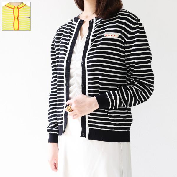 MARNI（マルニ） Strip Cardigan カーディガン 長袖 クルーネック 