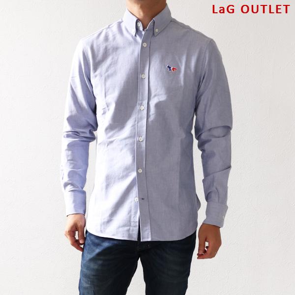 【MAISON KITSUNE】フォックスパッチ クラシックシャツ（サイズ39） MAISON KITSUNE（メゾン キツネ） Fox Patch Shirts フォックスパッチ