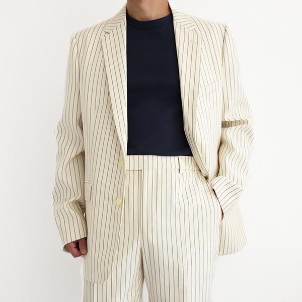 CELINE セリーヌ Striped Wool Classic Jacket ストライプウール