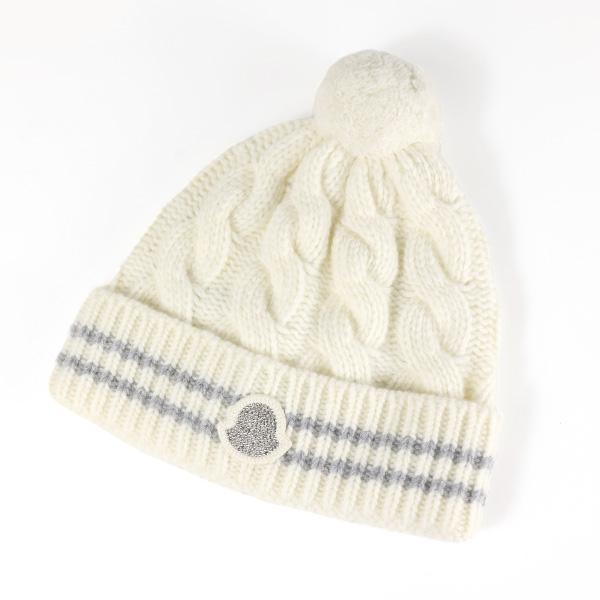 MONCLER モンクレール Stripes Beanie ビーニー ニット帽 帽子 リブ 