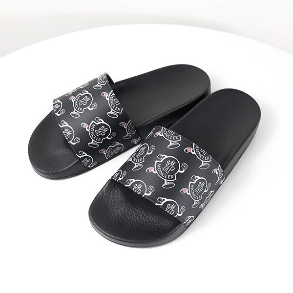 モンクレール BASILE ロゴ ラバー スライド シャワー サンダル 46 MONCLER モンクレール Basile Sliders サンダル シャワー