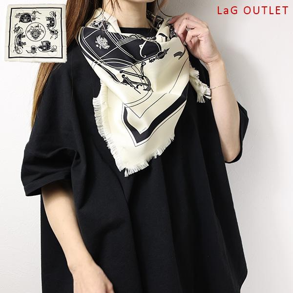 HERMES（エルメス） Libris Scarf 80 カレ80 スカーフ ノワール シルク 