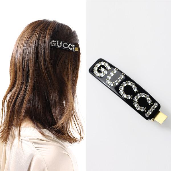 GUCCI（グッチ） Cyrstal GUCCI Hair Clip クリスタル シングル ヘア