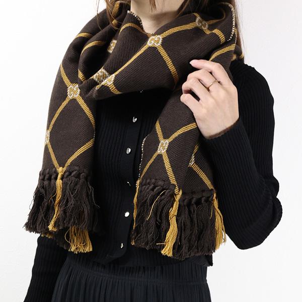 GUCCI グッチ GG Monogram Wool Scarf マフラー ストール GUCCI グッチ GG Monogram Wool Scarf マフラー ストール