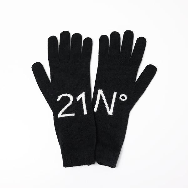 N°21 ヌメロヴェントゥーノ Logo Gloves 手袋 ロゴ グローブ ウール