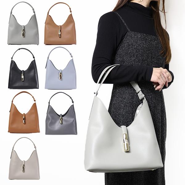 FURLA レザー ショルダーバッグ Furla フルラ チェーンショルダー ショルダーバッグ レザー