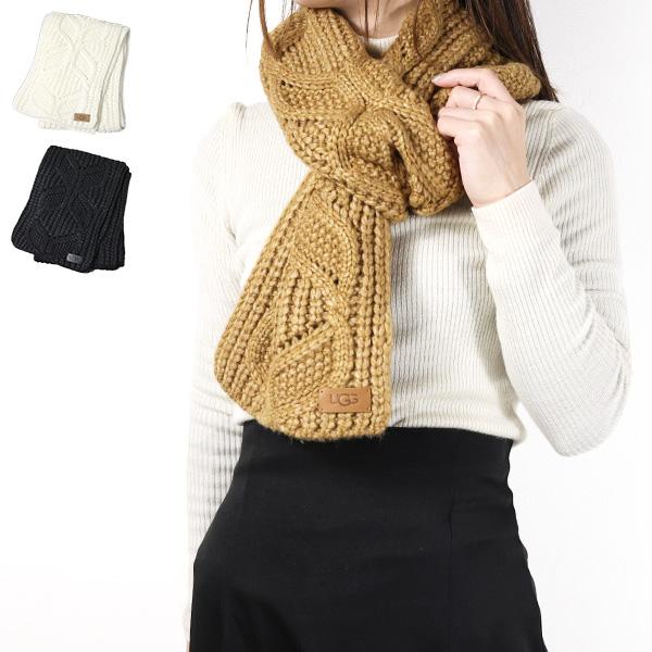 UGG（アグ） W CABLE SCARF ケーブル マフラー スカーフ ウール混紡