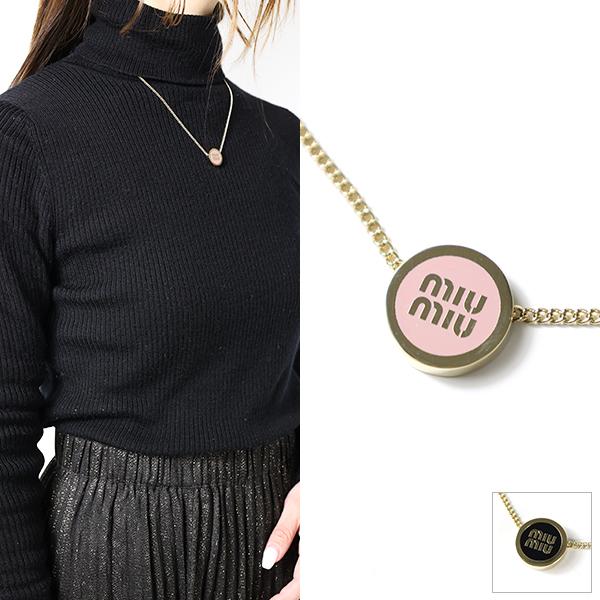 miu miu（ミュウミュウ） Logo Necklace ネックレス レディース ロゴ