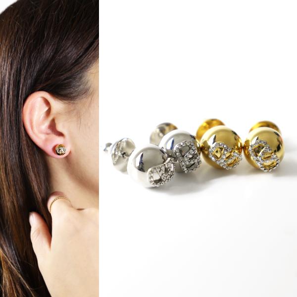 VALENTINO（ヴァレンティノ） V Logo Swarovski Crystal Earrings